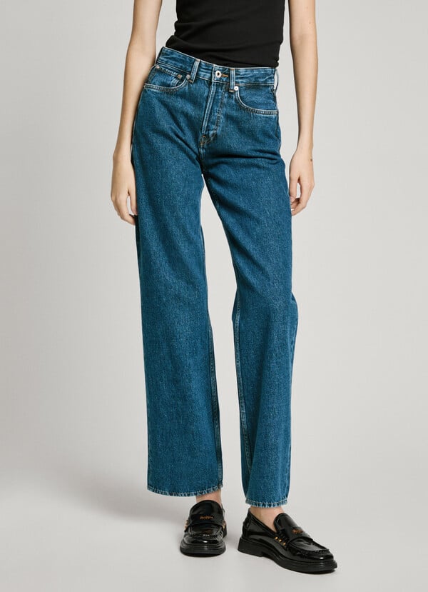Pepe Jeans Jeans Fit Recto Y Tiro Alto - Robyn