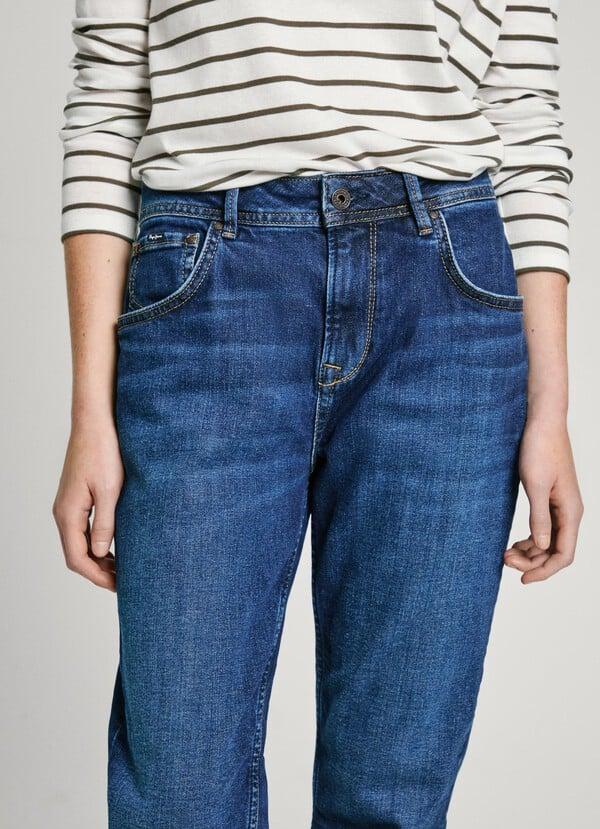 Pepe Jeans Jeans Fit Relaxed Y Tiro Alto - Violet