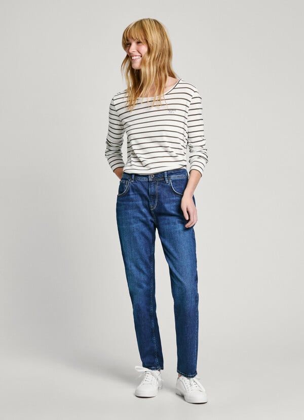 Pepe Jeans jeans fit relaxed y tiro alto - violet