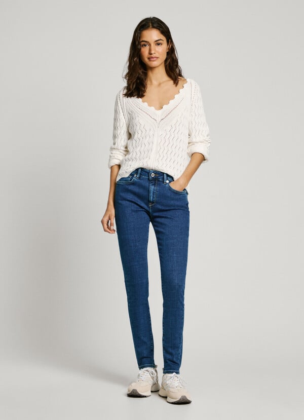 Pepe Jeans jeans fit skinny y tiro medio - regent