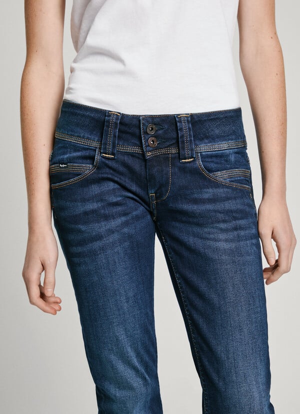 Pepe Jeans Jeans Fit Slim Y Tiro Bajo - Venus