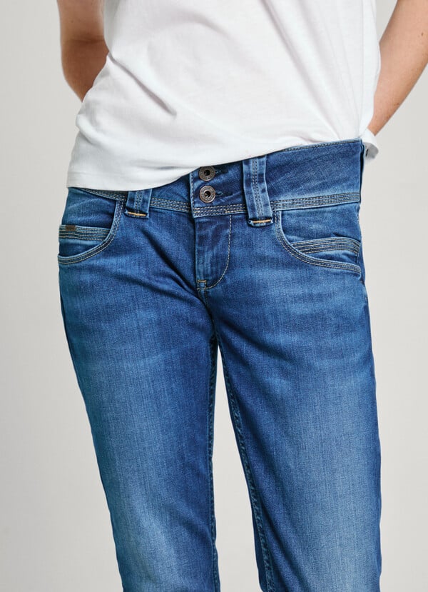Pepe Jeans Jeans Fit Slim Y Tiro Bajo - Venus