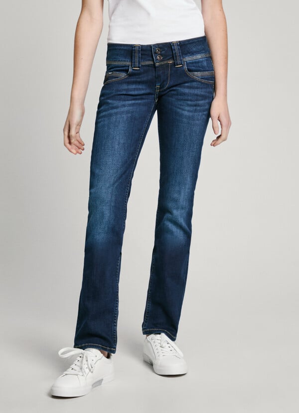 Pepe Jeans Jeans Fit Slim Y Tiro Bajo - Venus