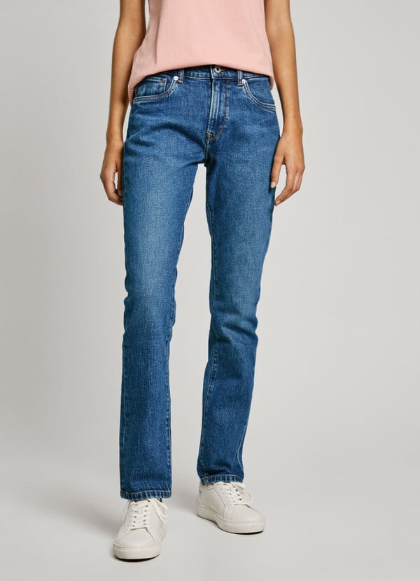 Pepe Jeans Jeans Fit Slim Y Tiro Medio - Grace