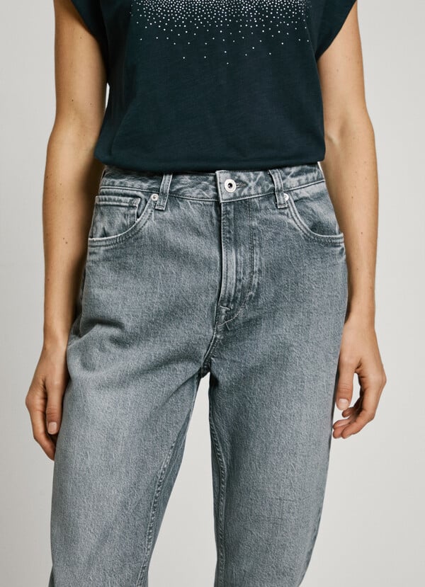 Pepe Jeans Jeans Fit Taper Y Tiro Alto - Violet