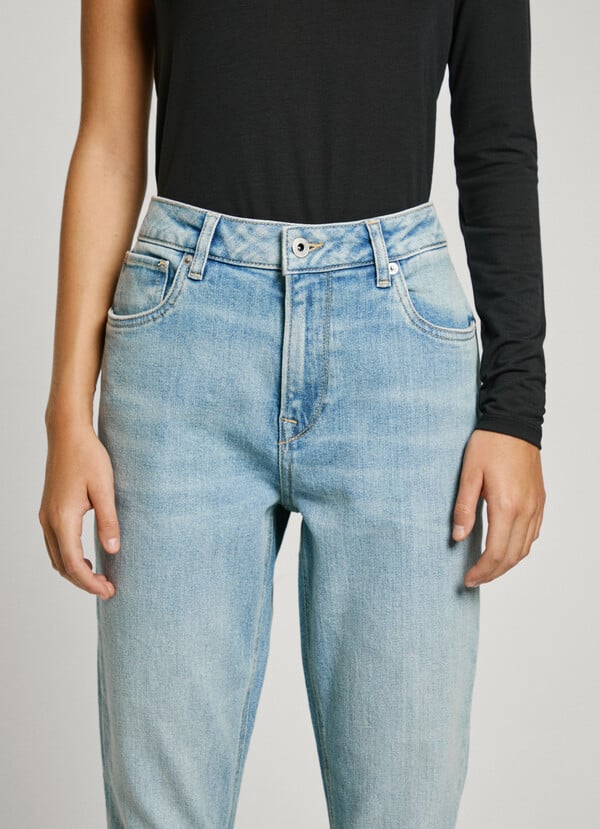 Pepe Jeans Jeans Fit Taper Y Tiro Alto - Violet