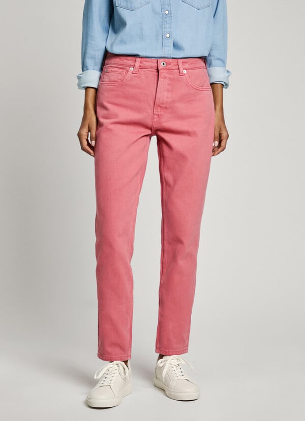 Pepe Jeans Jeans Fit Taper Y Tiro Alto - Violet