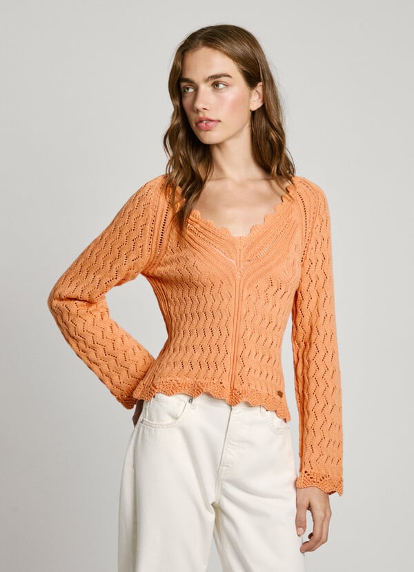 Pepe Jeans jersey calado cuello pico