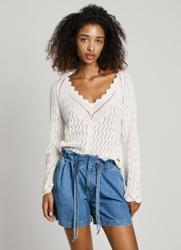 Pepe Jeans jersey calado cuello pico