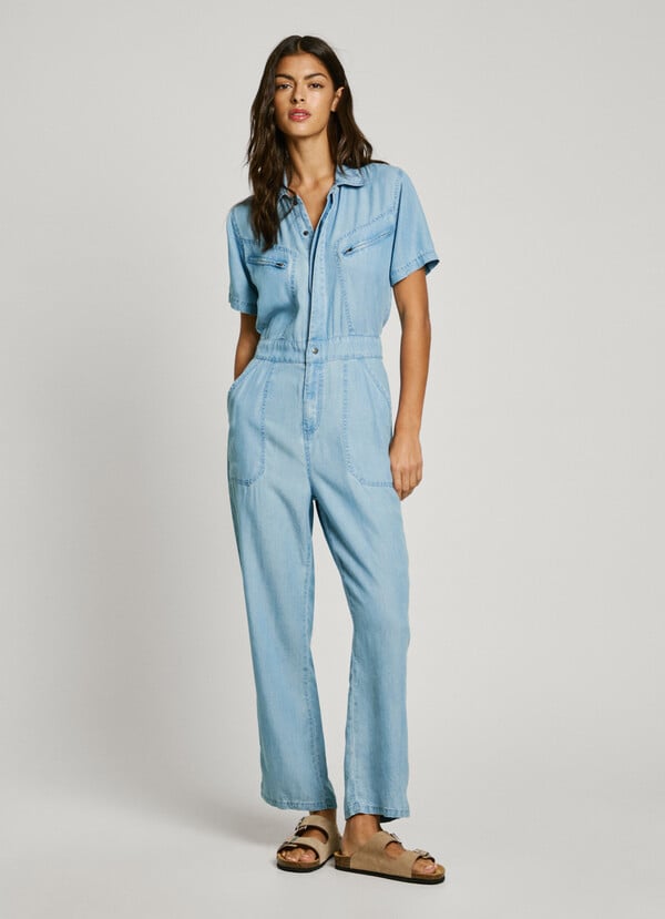 Pepe Jeans Mono Largo Denim Cuello Camisero