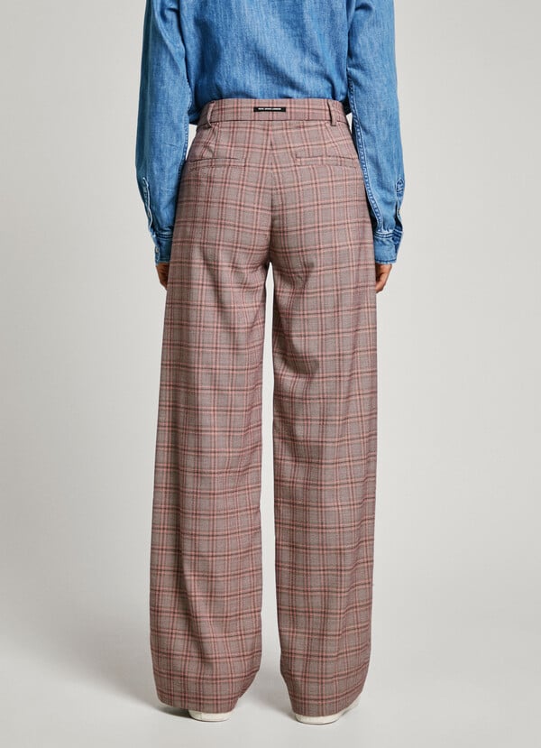 Pepe Jeans Pantalón Ancho De Cuadros