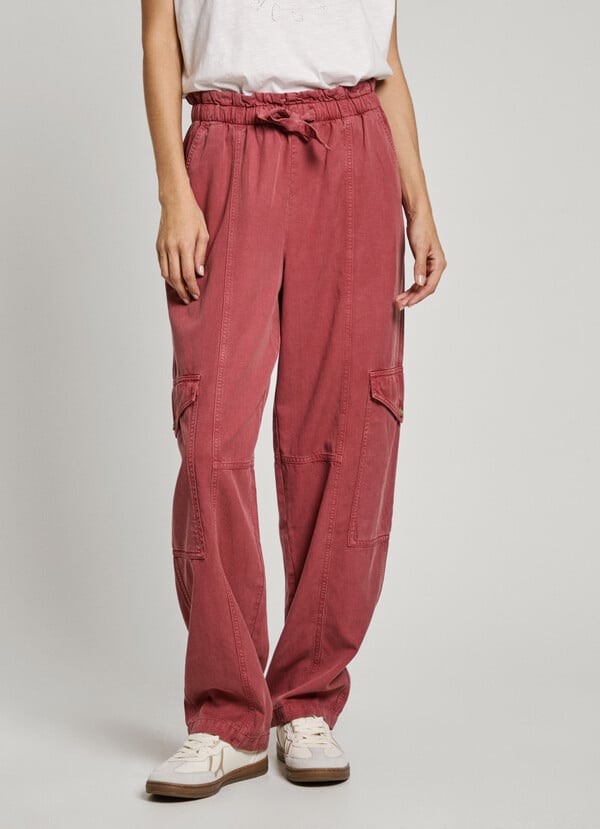 Pepe Jeans Pantalón Cargo Teñido En Prenda