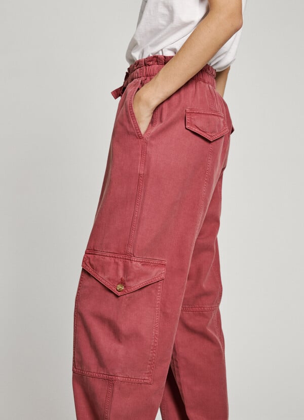 Pepe Jeans Pantalón Cargo Teñido En Prenda