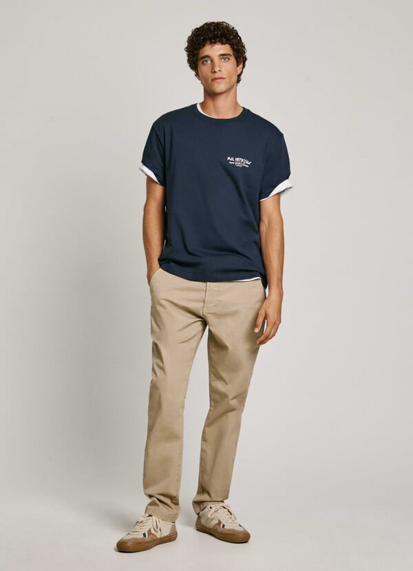 Pepe Jeans pantalón chino tejido elástico