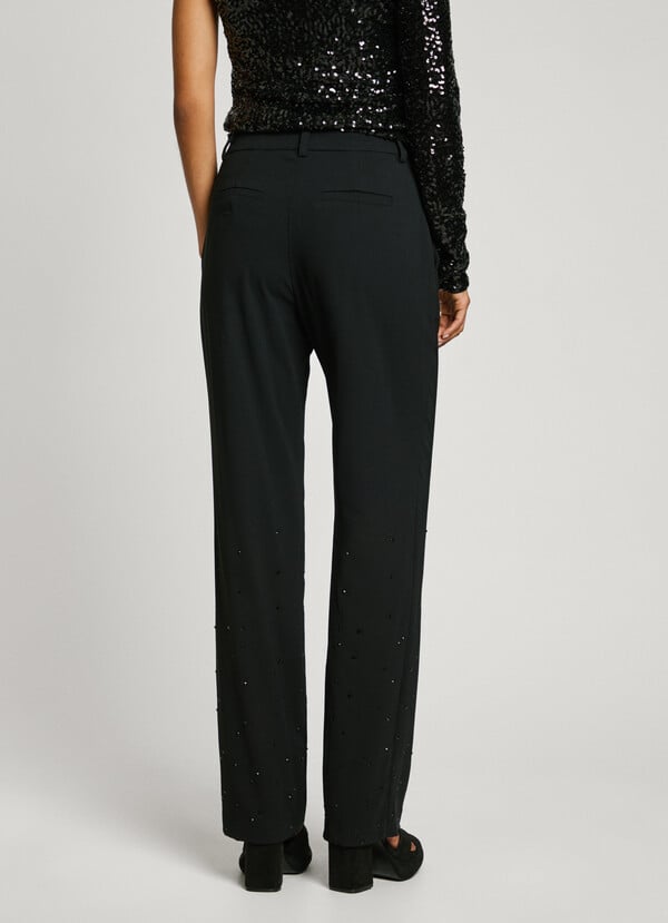 Pepe Jeans Pantalón Recto Con Pedrería