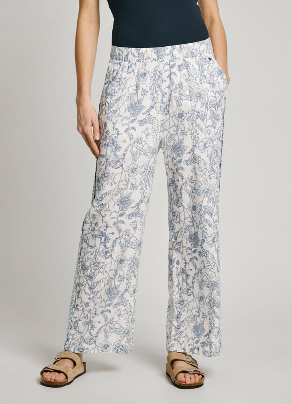 Pepe Jeans Pantalón Recto Estampado Floral
