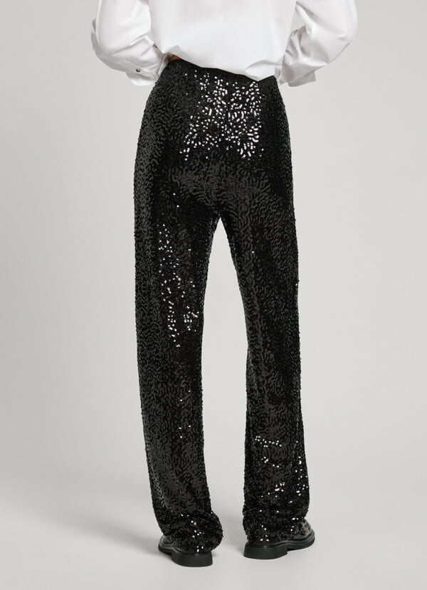 Pepe Jeans Pantalón Recto Lentejuelas