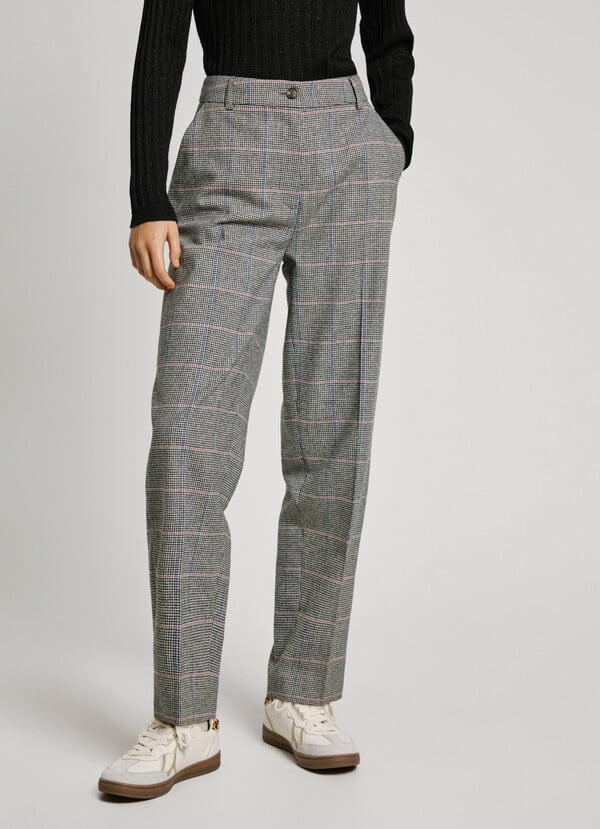 Pepe Jeans Pantalón Recto Pata De Gallo