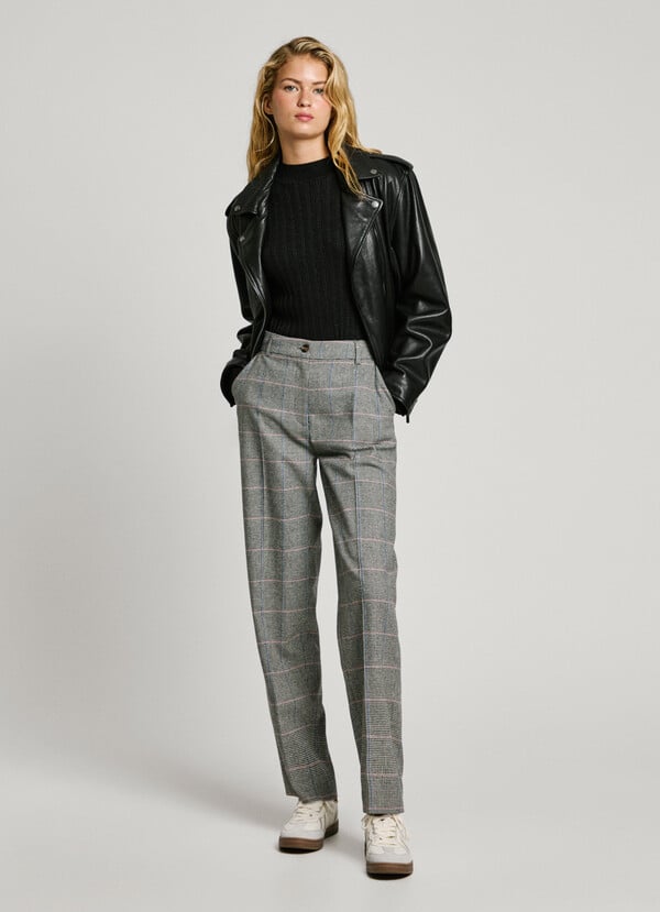 Pepe Jeans pantalón recto pata de gallo