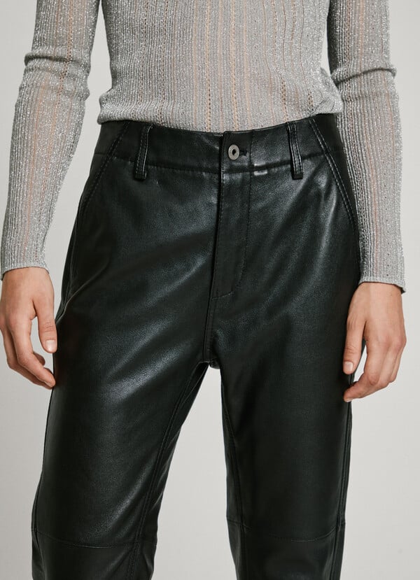 Pepe Jeans Pantalón Recto Piel