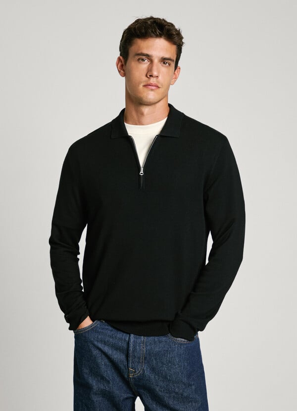 Pepe Jeans polo con cremallera fit regular