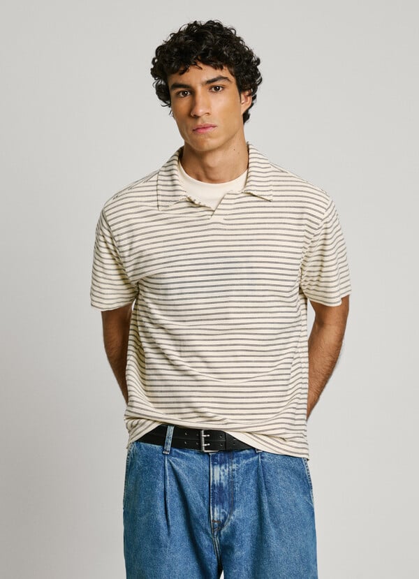 Pepe Jeans polo cuello en v de rayas