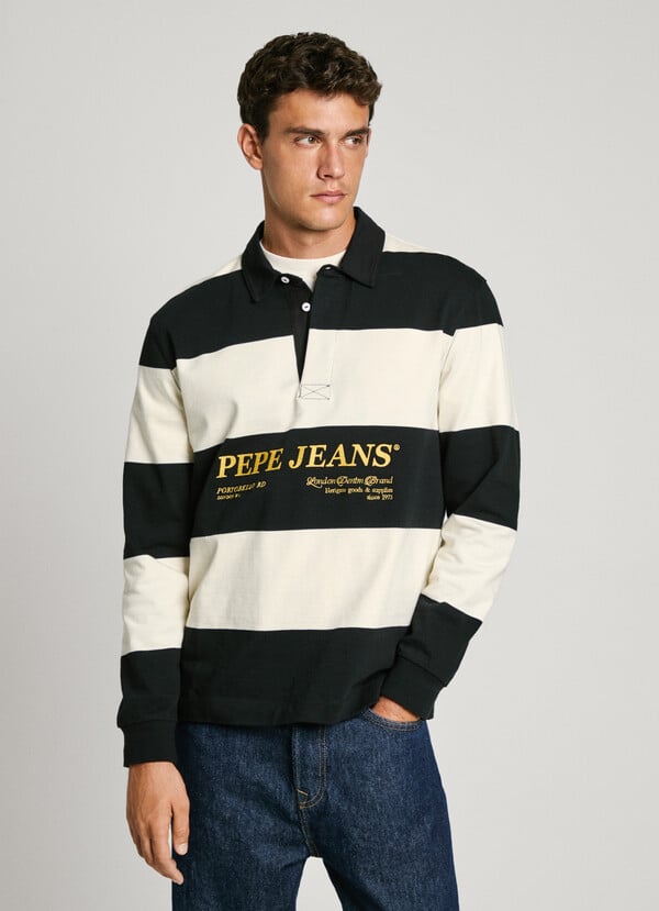 Pepe Jeans polo manga larga rayas fit relaxed