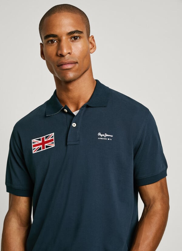 Pepe Jeans polo piqué union jack bordado