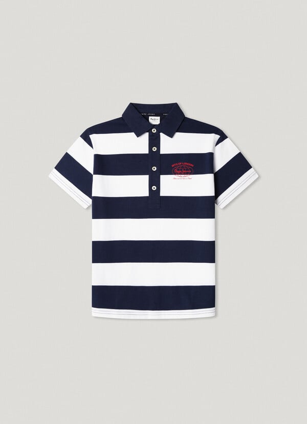 Pepe Jeans polo rayas espalda estampada
