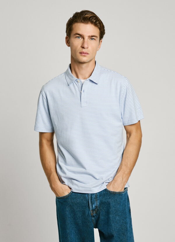 Pepe Jeans Polo Tejido Elástico De Rayas
