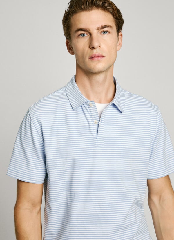 Pepe Jeans polo tejido elástico de rayas