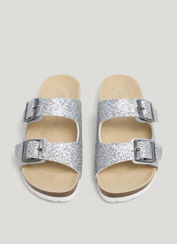 Pepe Jeans Sandalias Con Detalles Glitter