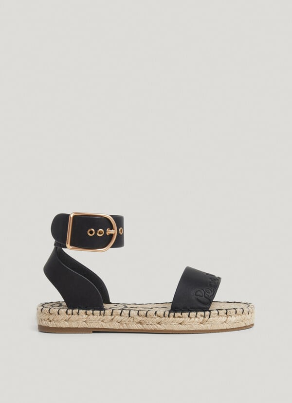 Pepe Jeans sandalias yute con logo en relieve
