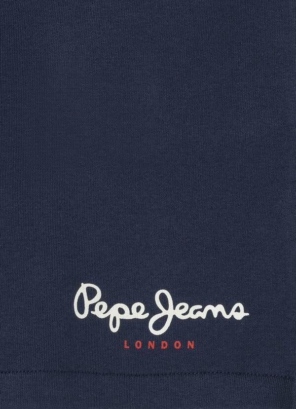 Pepe Jeans Shorts Felpa Logo Estampado