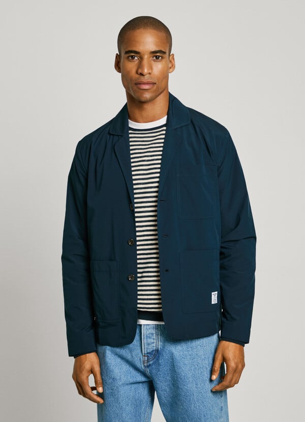 Pepe Jeans sobrecamisa con solapa fit regular