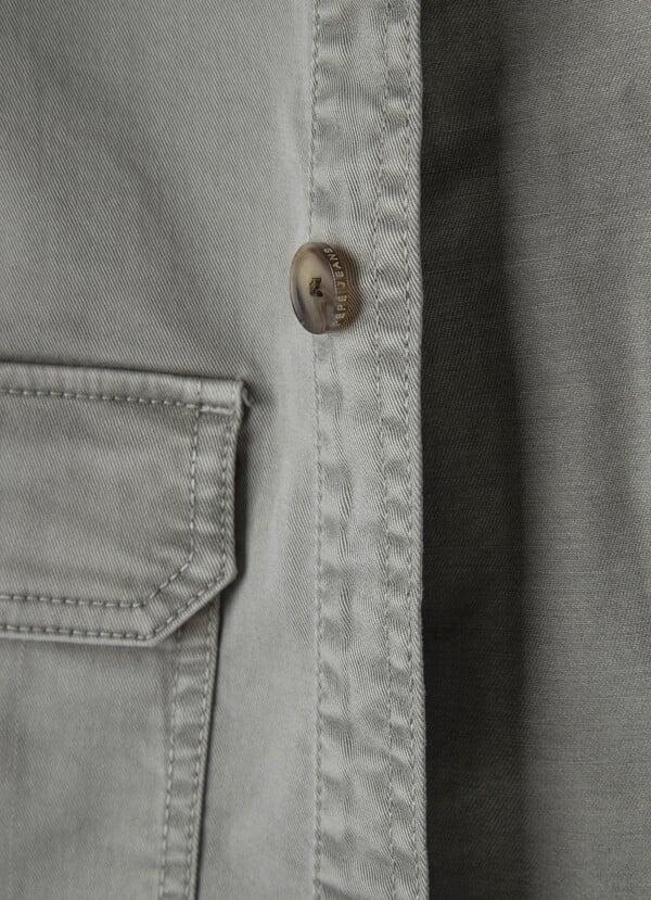 Pepe Jeans Sobrecamisa De Sarga Teñida En Prenda