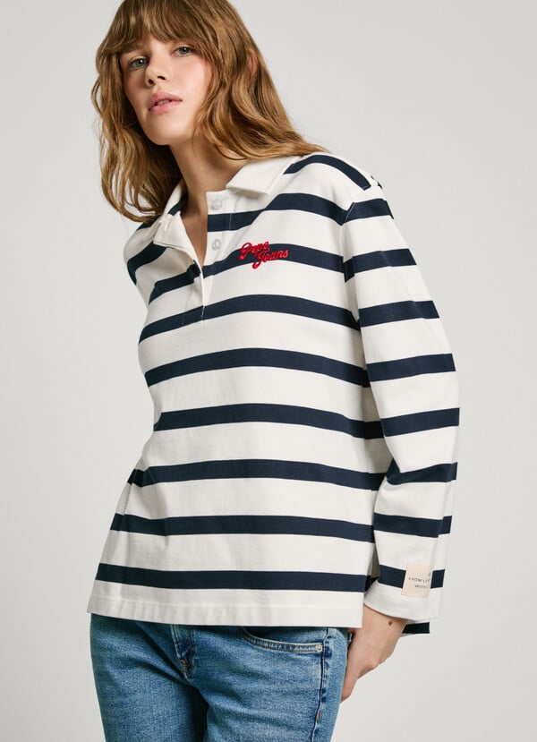 Pepe Jeans Sudadera Cuello Polo De Rayas