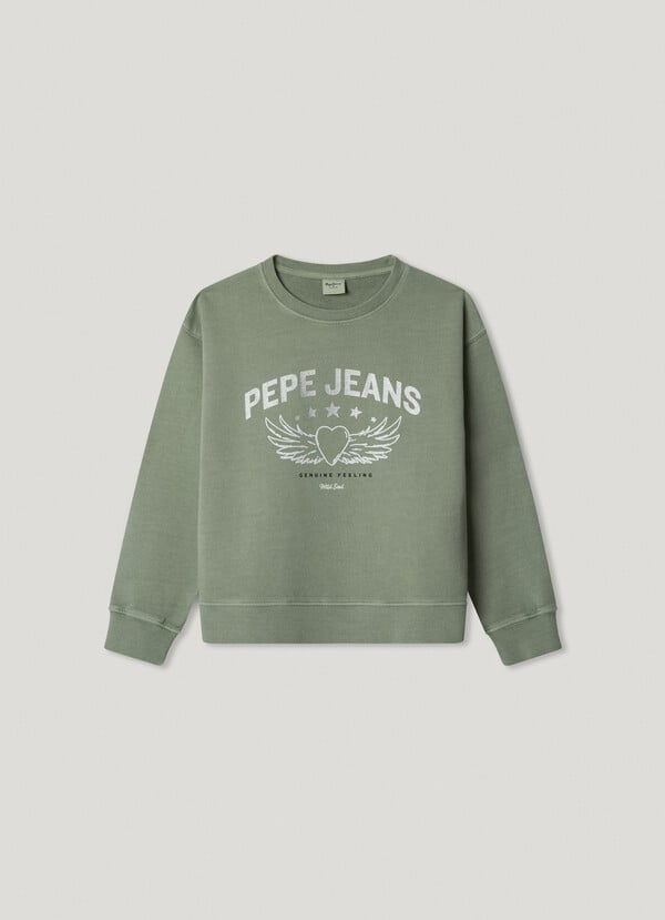 Pepe Jeans sudadera cuello redondo con logo