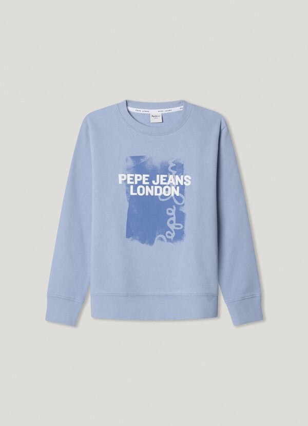 Pepe Jeans sudadera cuello redondo con logo