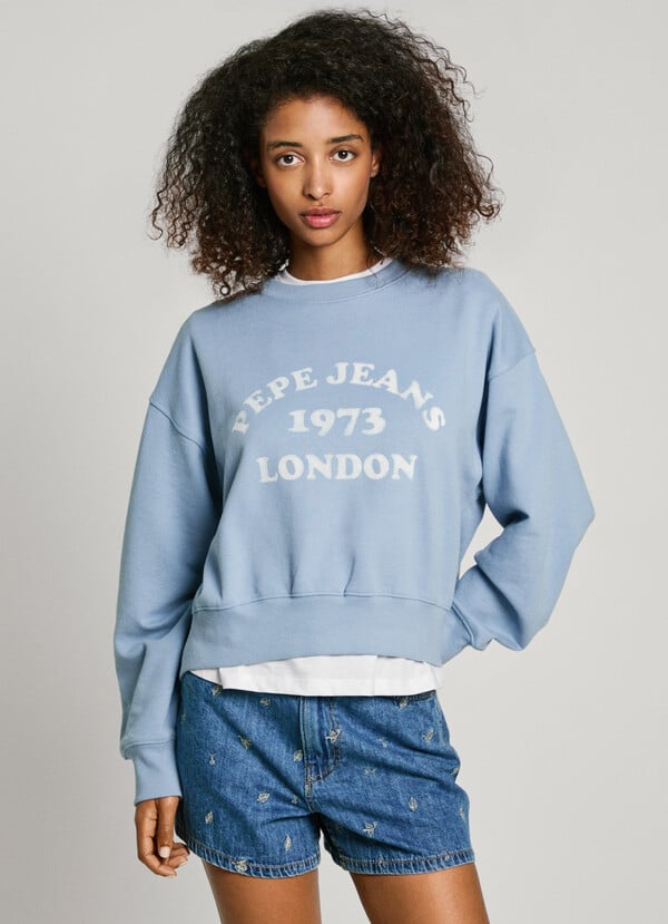 Pepe Jeans sudadera cuello redondo con logo