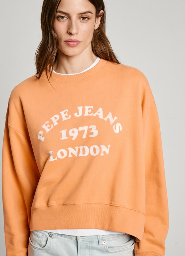 Pepe Jeans sudadera cuello redondo con logo