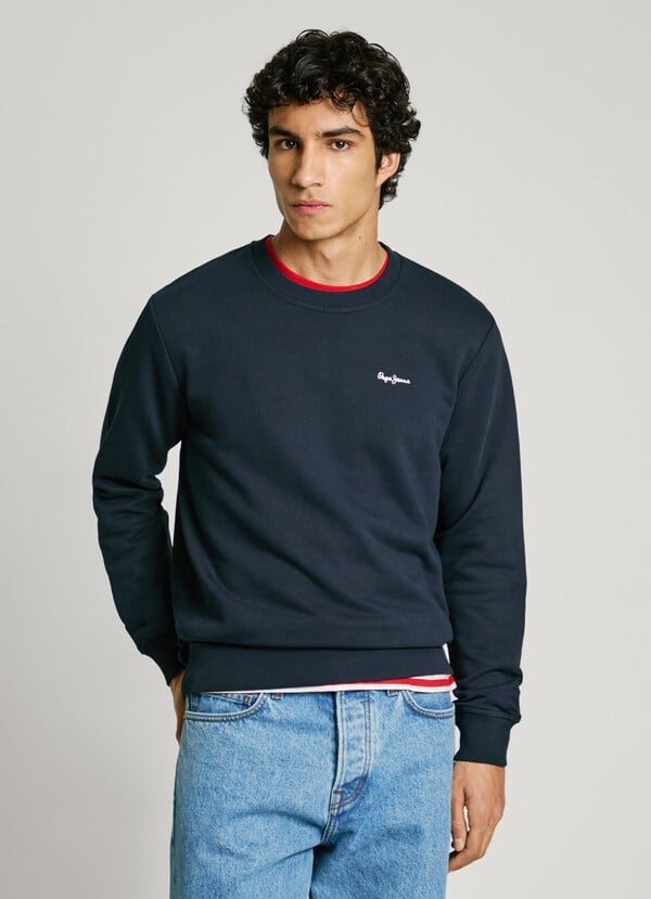 Pepe Jeans sudadera cuello redondo con logo