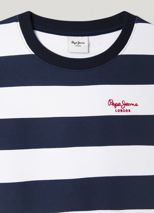 Pepe Jeans Sudadera Cuello Redondo De Rayas