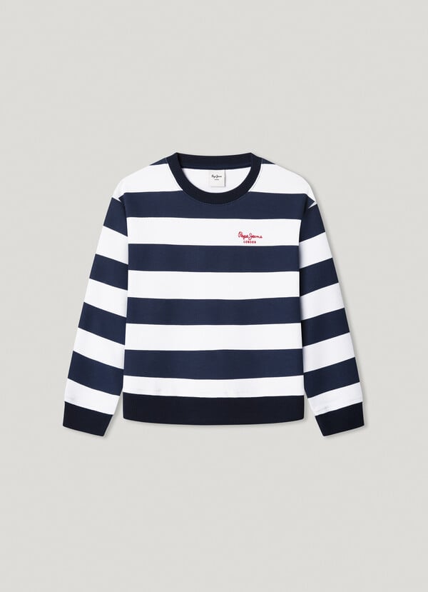 Pepe Jeans sudadera cuello redondo de rayas