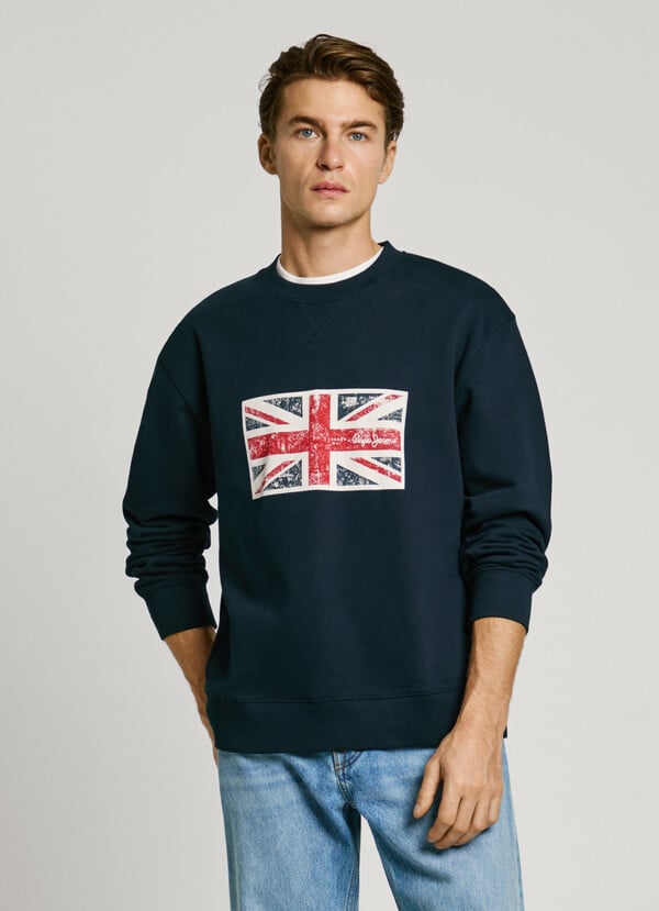 Pepe Jeans sudadera cuello redondo union jack