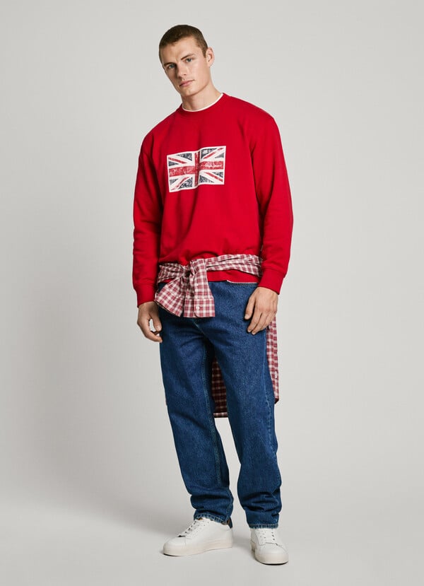 Pepe Jeans sudadera cuello redondo union jack