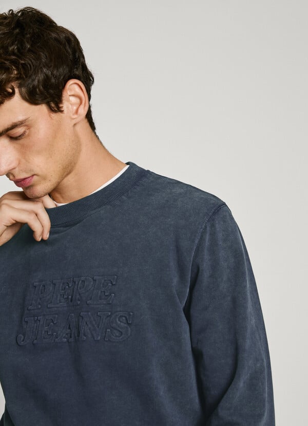 Pepe Jeans Sudadera Logo En Relieve Fit Regular
