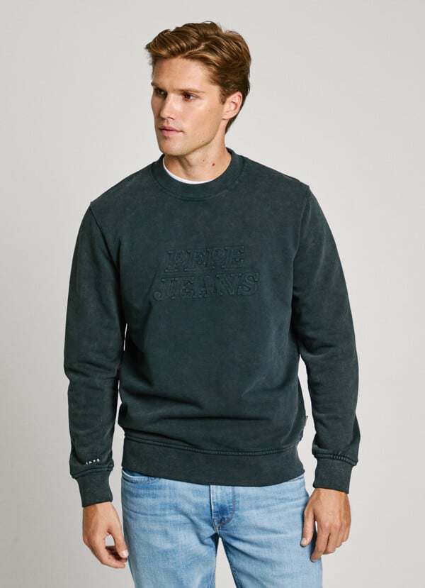 Pepe Jeans sudadera logo en relieve fit regular