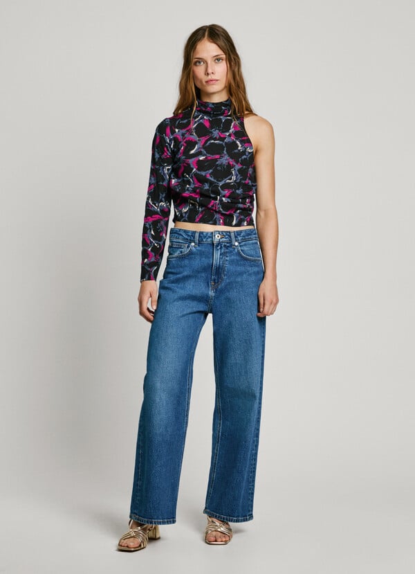 Pepe Jeans Top Asimétrico Cuello Alto