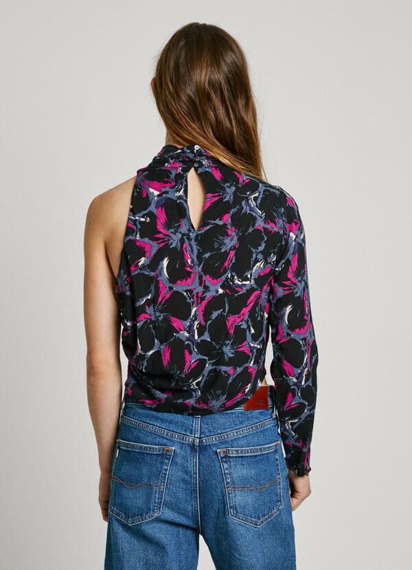 Pepe Jeans Top Asimétrico Cuello Alto